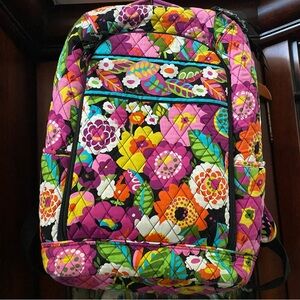 Vera Bradley Campus Laptop Backpack Va Va Bloom Flower Print School Bag EUC